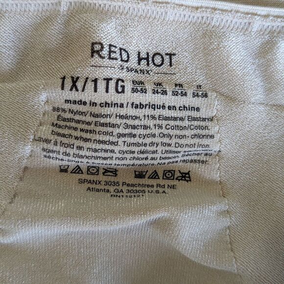 Spanx ASSETS Red Hot Label Open-Bust Mid Thigh Body Briefer Shapewear sz 1X - Picture 5 of 8